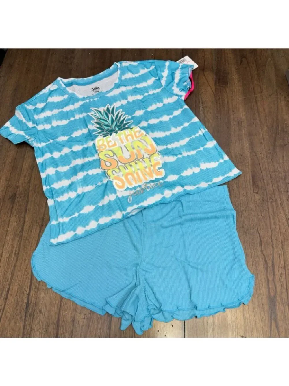 Justice Shorts Pajama Set 2 Piece Size 10P